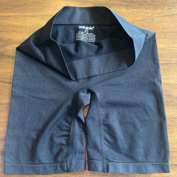 Melerio Womens Slip Shorts No Show Seams Black Sz Small - Picture 2 of 8